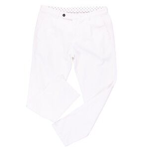 Massimo Alba Watercikir Mens 35x32‎ EU 50 White Corduroy Pants Made in Italy
